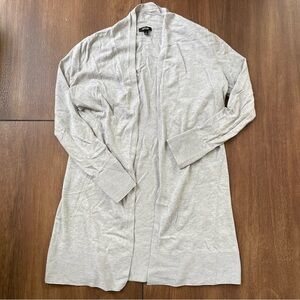 Apt. 9 gray open front mid thigh cardigan, medium